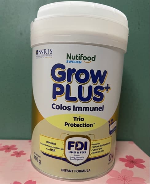 Sữa Nutifood Grow Plus immunel 0+ (lon vàng 400g)