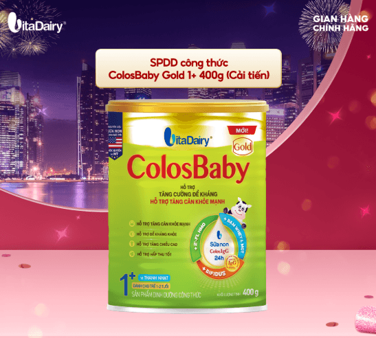 Sữa ColosBaby Gold 1+ Vị thanh nhạt 400g