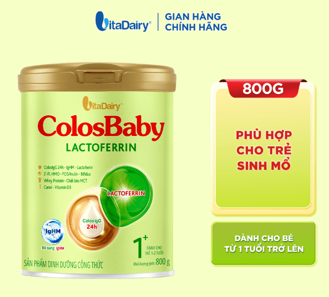 Sữa Colosbaby Lactoferrin 1+ 800G