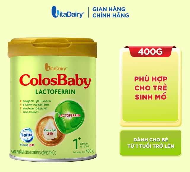 Sữa Colosbaby Lactoferrin 1+ 400G