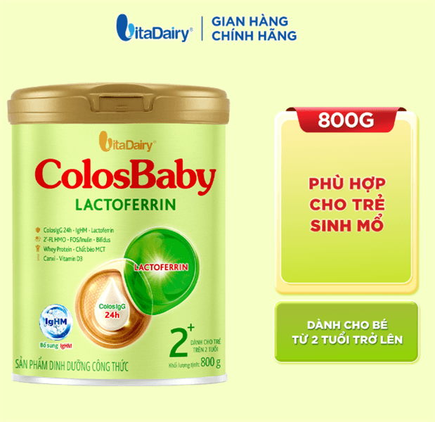 Sữa Colosbaby Lactoferrin 2+ 800G