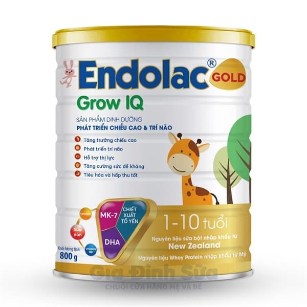 Sữa bột Endolac Grow IQ Gold 800G