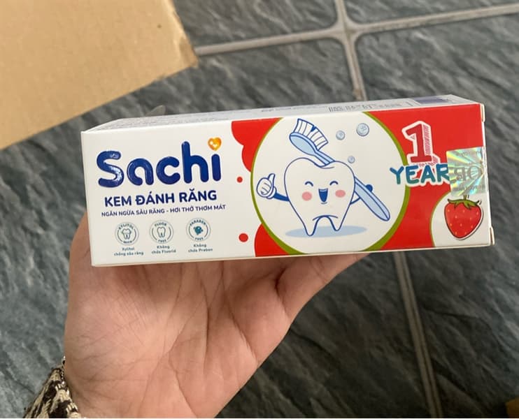 Kem đánh răng Sachi 1+ hương dâu 60g