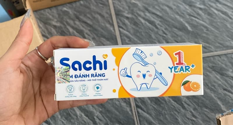 Kem đánh răng Sachi 1+ hương cam 60g