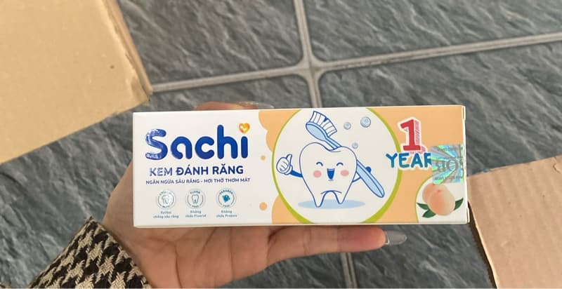 Kem đánh răng Sachi +1 hương đào 60g