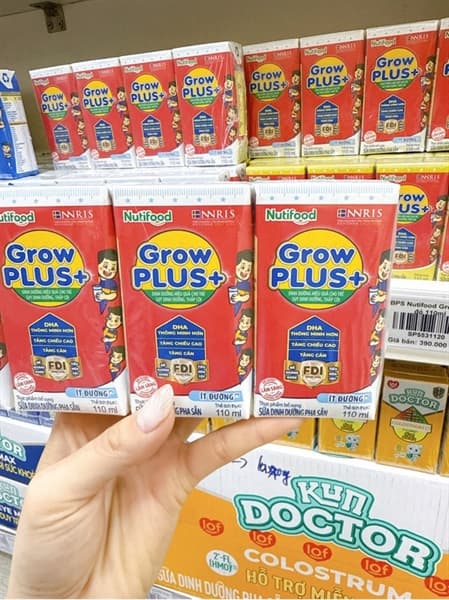 SBPS Nutifood GrowPlus+ đỏ ít đường 110ml