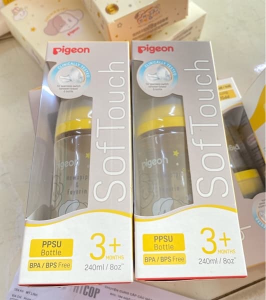 Bình sữa Pigeon PPSU Softouch thế hệ III