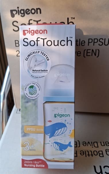 Bình sữa Pigeon PPSU Softouch (hoạ tiết)