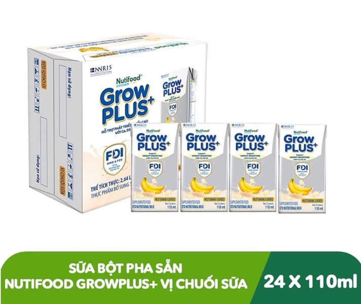 SBPS Nutifood Grow plus+ vị chuối sữa 110ml