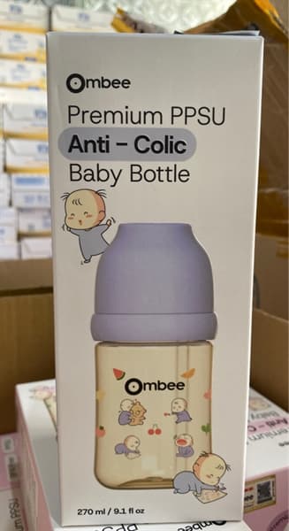 Bình sữa Ombee PPSU họa tiết Princes -xanh 270ml