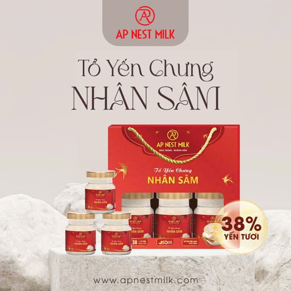 Yến sào Ap Nest Milk nhân sâm | Bồi bổ sức khỏe, tăng đề kháng - Xách