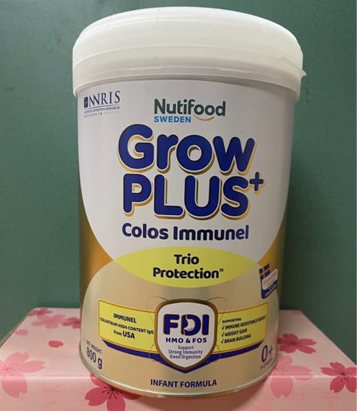 Sữa Nutifood Grow Plus immunel 0+ ( lon vàng 800g)