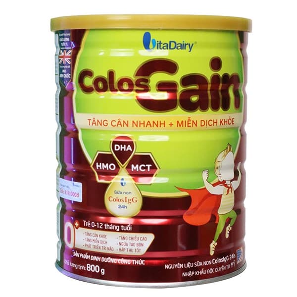 Sữa Colos Gain số 0 800g