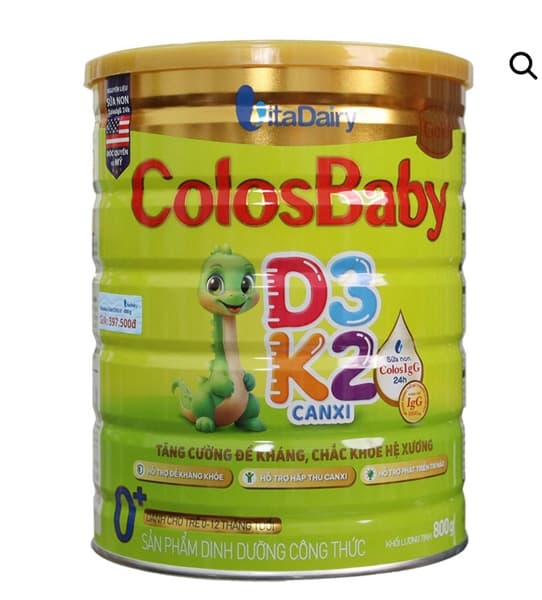 Sữa Colosbaby D3K2 Gold số 0 (800g)