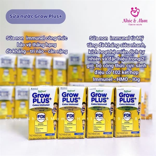 SBPS Nutifood Grow Plus+ Colos Immunel (vàng) 110ml