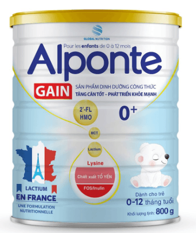 Sữa bột Alponte Gain 0+ (800g)