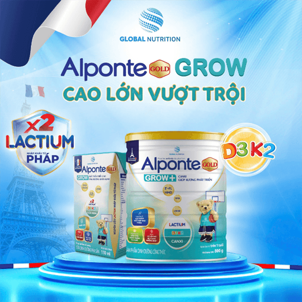 Sữa bột Alponte Grow Gold 800G