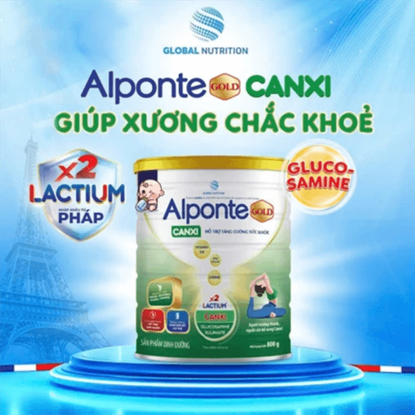 Sữa bột Alponte Canxi Gold 800G