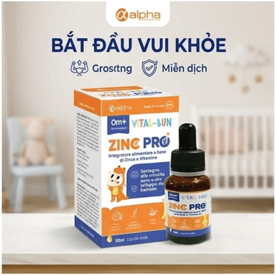Kẽm Vital-Bun Zinc Pro - Hỗ Trợ Tăng Đề Kháng, Ăn Ngon Cho Bé Từ 0 Tuổi